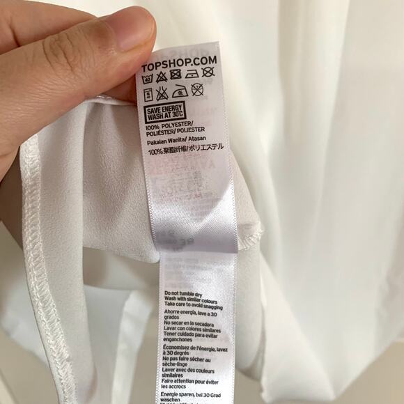 Topshop Pocket Detail Button Down Shirt in White - Picture 12 of 13